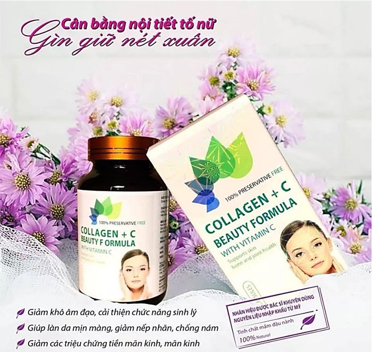 Viên Uống Collagen +C Beauty Formula Bổ Sung Collagen, Vitamin E