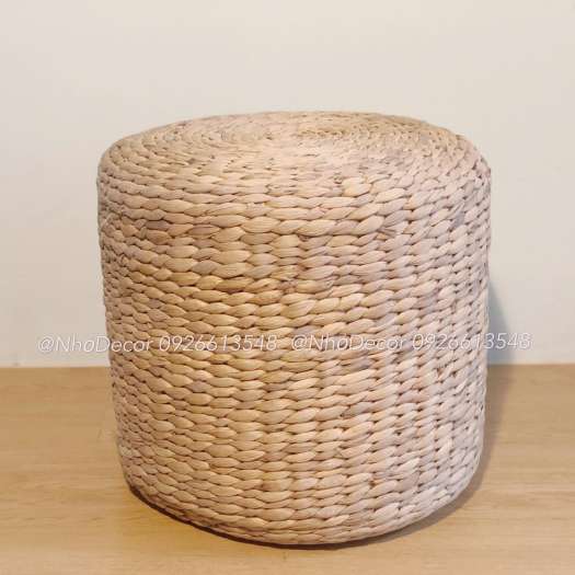 Ghế đôn ngồi đa năng đan lục bình trang trí decor