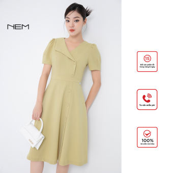 Đầm công sở NEM Fashion tay ngắn D40862