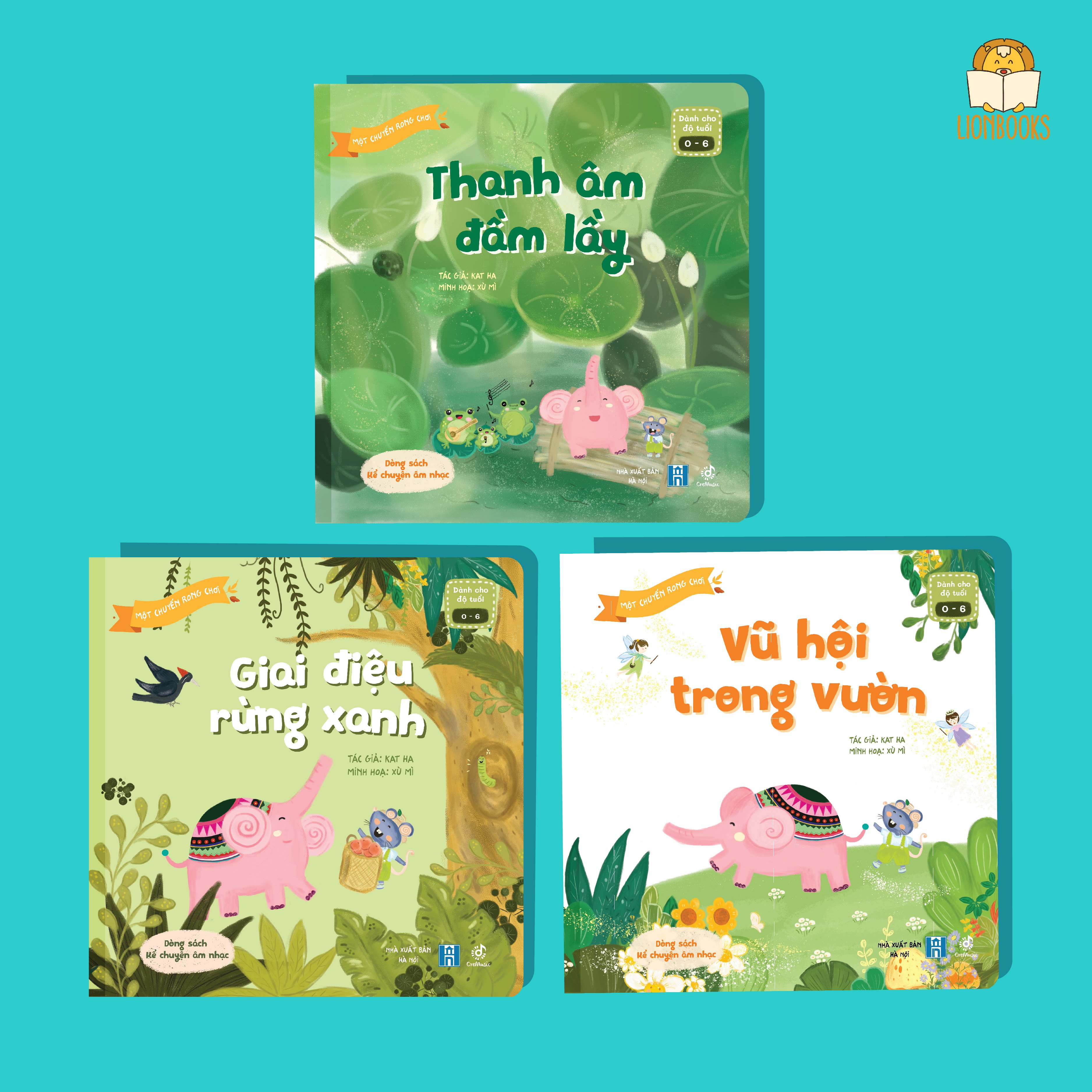 Combo sách kể chuyện âm nhạc - bộ "một chuyến rong chơi" - sách thơ & âm nhạc cho bé mầm non 0-3 4-5-6 tuổi