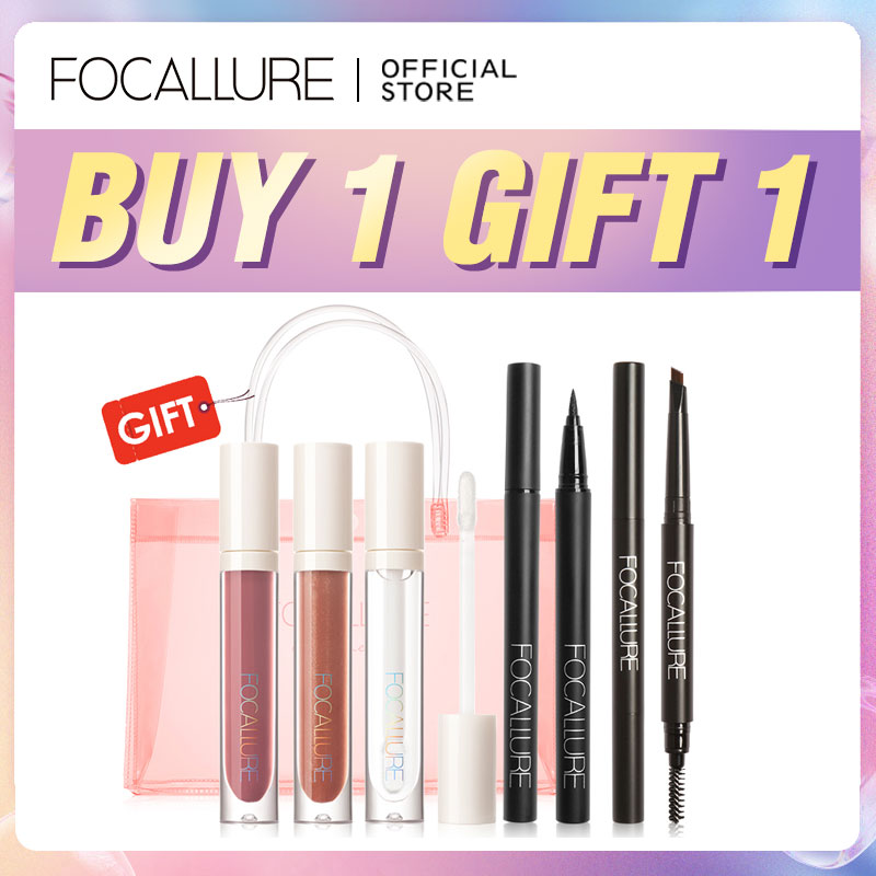 Discount on Focallure  shoes - SKU: Buy 1 Free 1 Focallure Full Makeup Set 24 Hours Waterproof Long Lasting Eyeliner 2 In 1 Eyebrow Penc