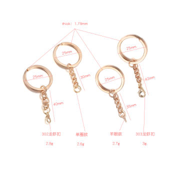 10 Cái/lốc Vòng Móc Khóa Với Móc Khóa Tôm Hùm Chốt Mắt Vít Vòng Móc Khóa Để Tự Làm Phụ Kiện Làm Đồ Trang Sức