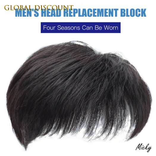 Biến hóa thần tốc nhờ mái tóc giả nam kẹp giữa đầu dành riêng cho nam giới   TocgiaCaocapCom