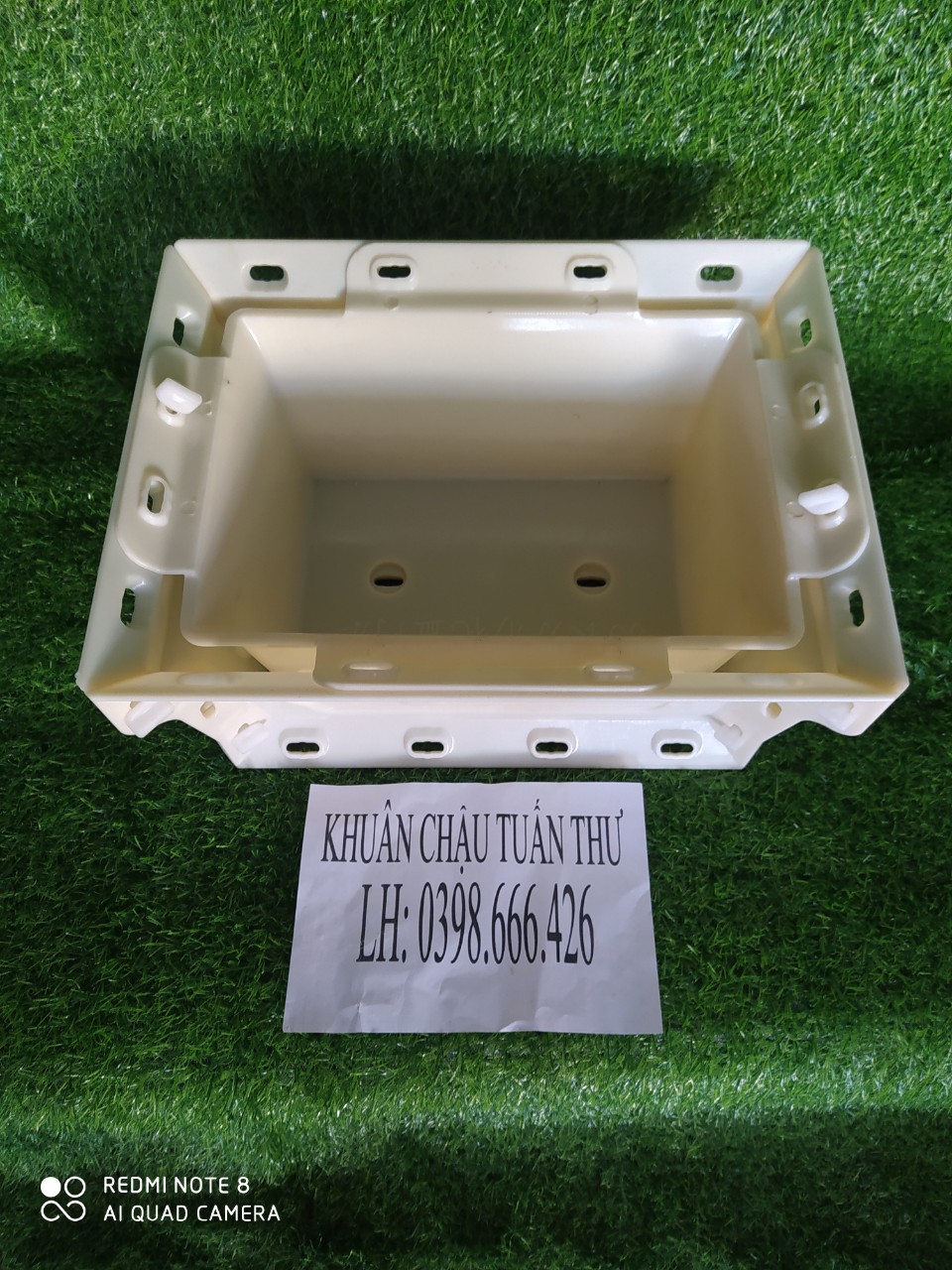 Khuôn đúc chậu cảnh chữ nhật 35 vuông góc 35 x 25 x 16 nhựa abs có lòng trong