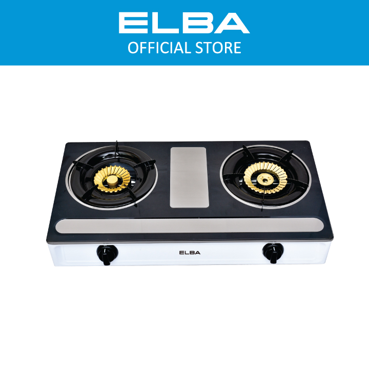 ELBA Table Gas Stove EGS-M6992(SS) - Automatic Piezo Ignition - (100mm x 120mm Whirling Brass Burner Ring)