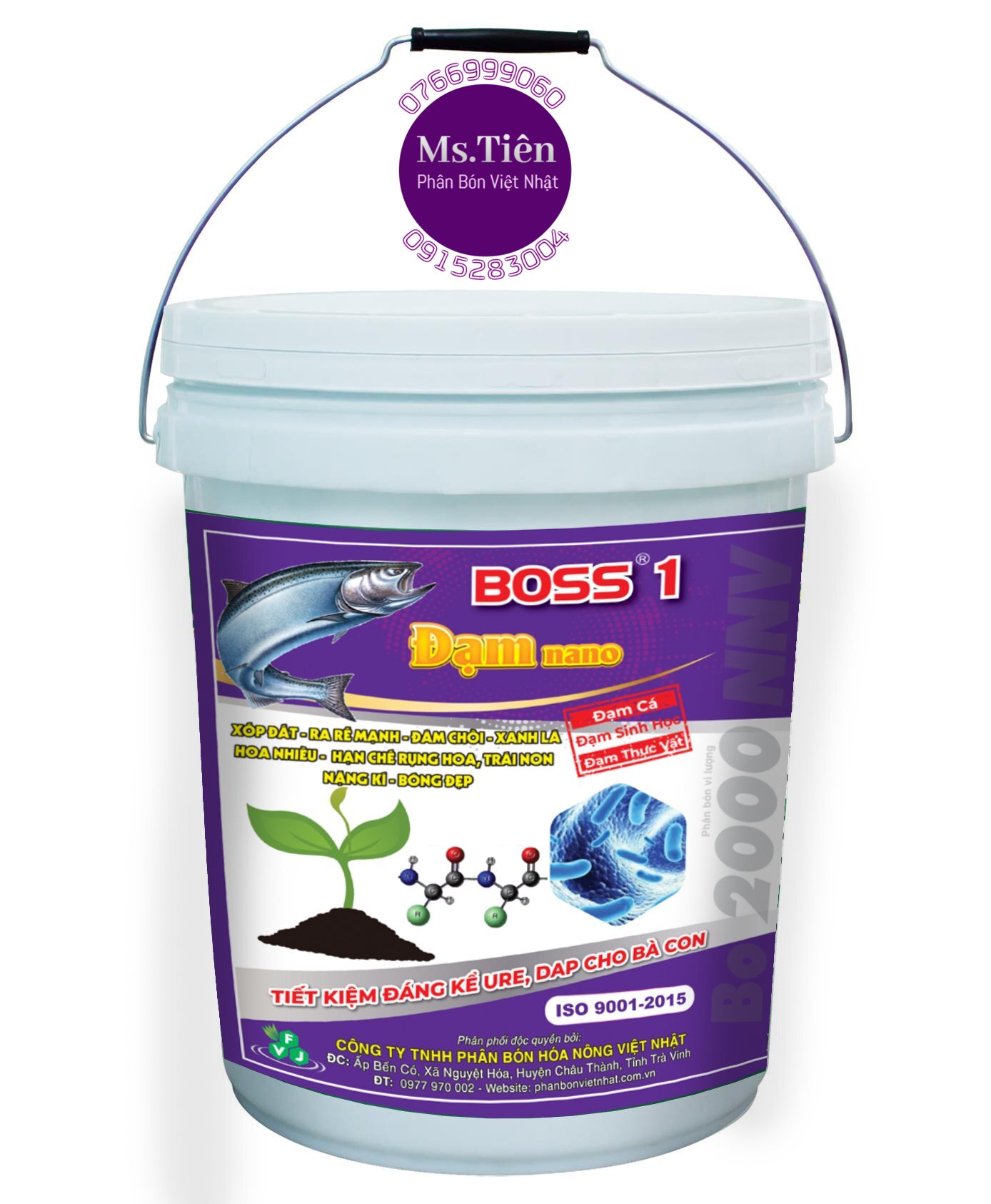 Phân bón đạm cá nano boos 1 _xô 20kg