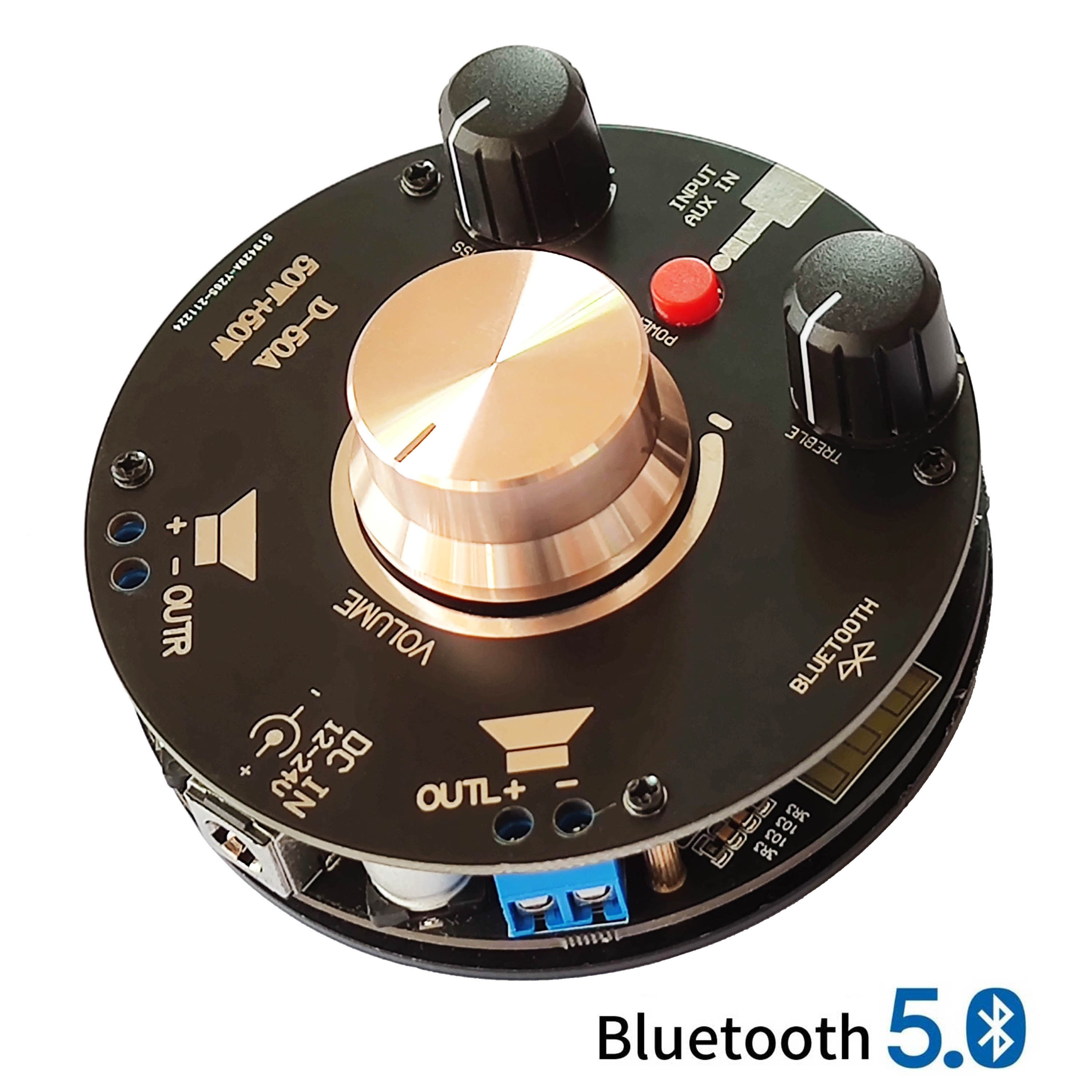 Bộ khuếch đại công suất âm thanh nổi mini hifi bluetooth 5.0 bộ khuếch đại kỹ thuật số tpa3116 50w * 2 âm thanh gia đình xe hơi biển bass treble điều khiển