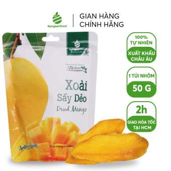 Xoài Sấy Dẻo Gói Nonglamfood 50g | Ăn vặt tốt cho sức khỏe | Healthy Snack | Ăn vặt văn phòng | Ăn vặt nổi tiếng Sài Gòn | Trái cây sấy dẻo dinh dưỡng ăn liền | Ăn vặt giảm cân & giữ dáng | Ăn vặt đẹp da | Ă