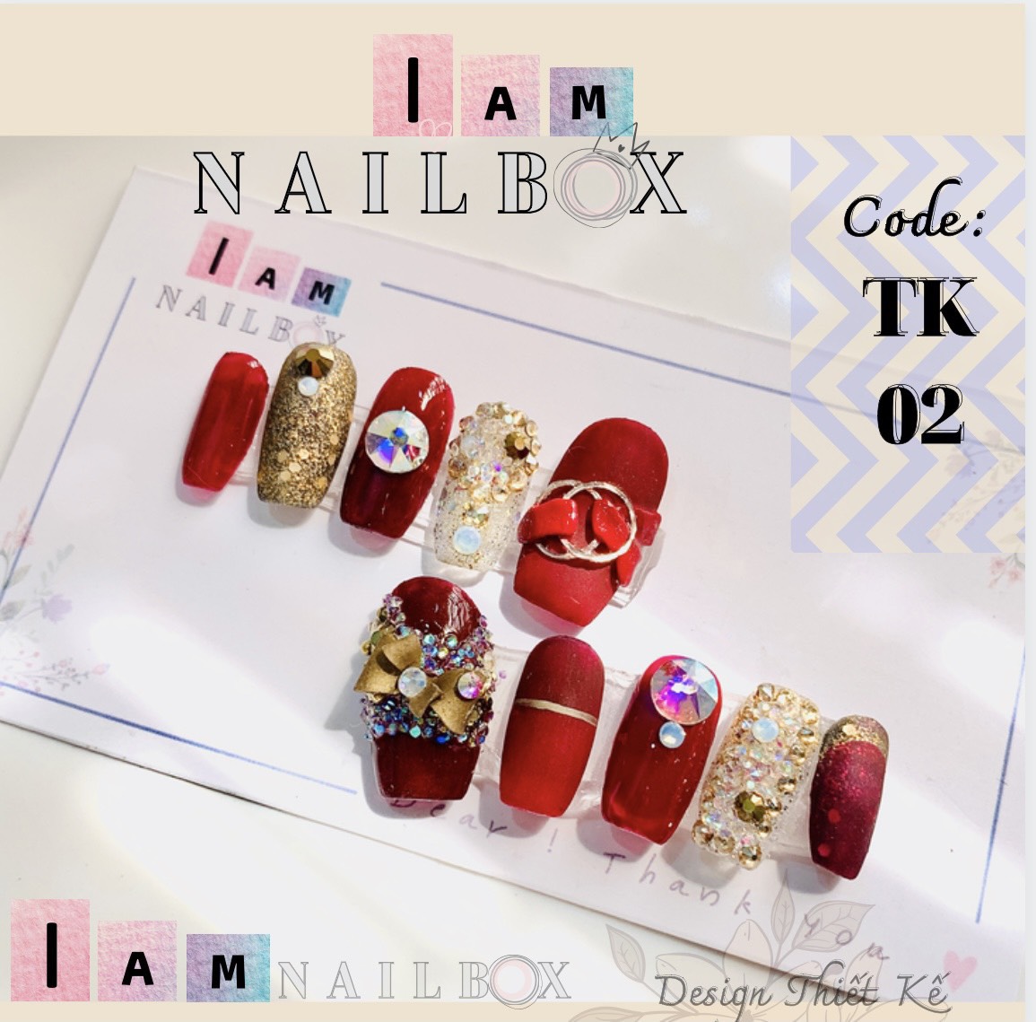 Nailbox thiết kế nổi bật đi tiệc