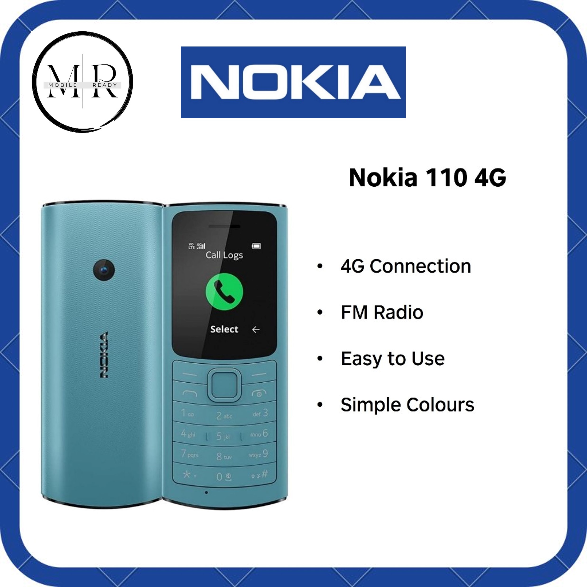 Nokia 110 4G | GSM Unlocked Mobile Phone | Volte | Black | International  Version | Not AT&T/Cricket/Verizon Compatible