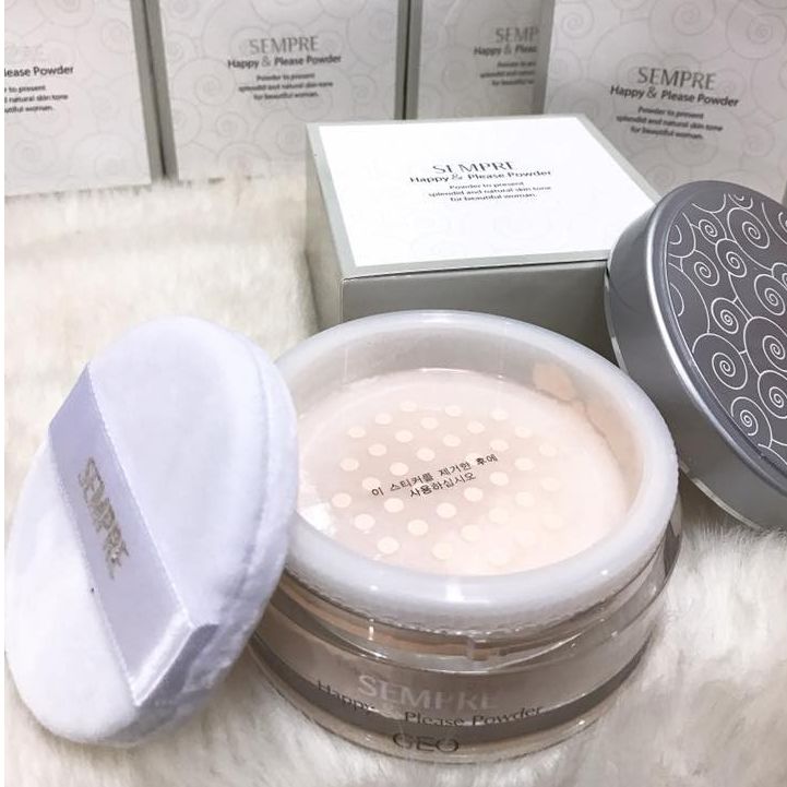 Phấn phủ kiềm dầu - dạng bột - geo sempre happy & please powder 25gr - số 1