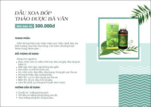 Dầu Xoa Bóp Xương Khớp Thảo Dươc Đông Dược Bà Vân