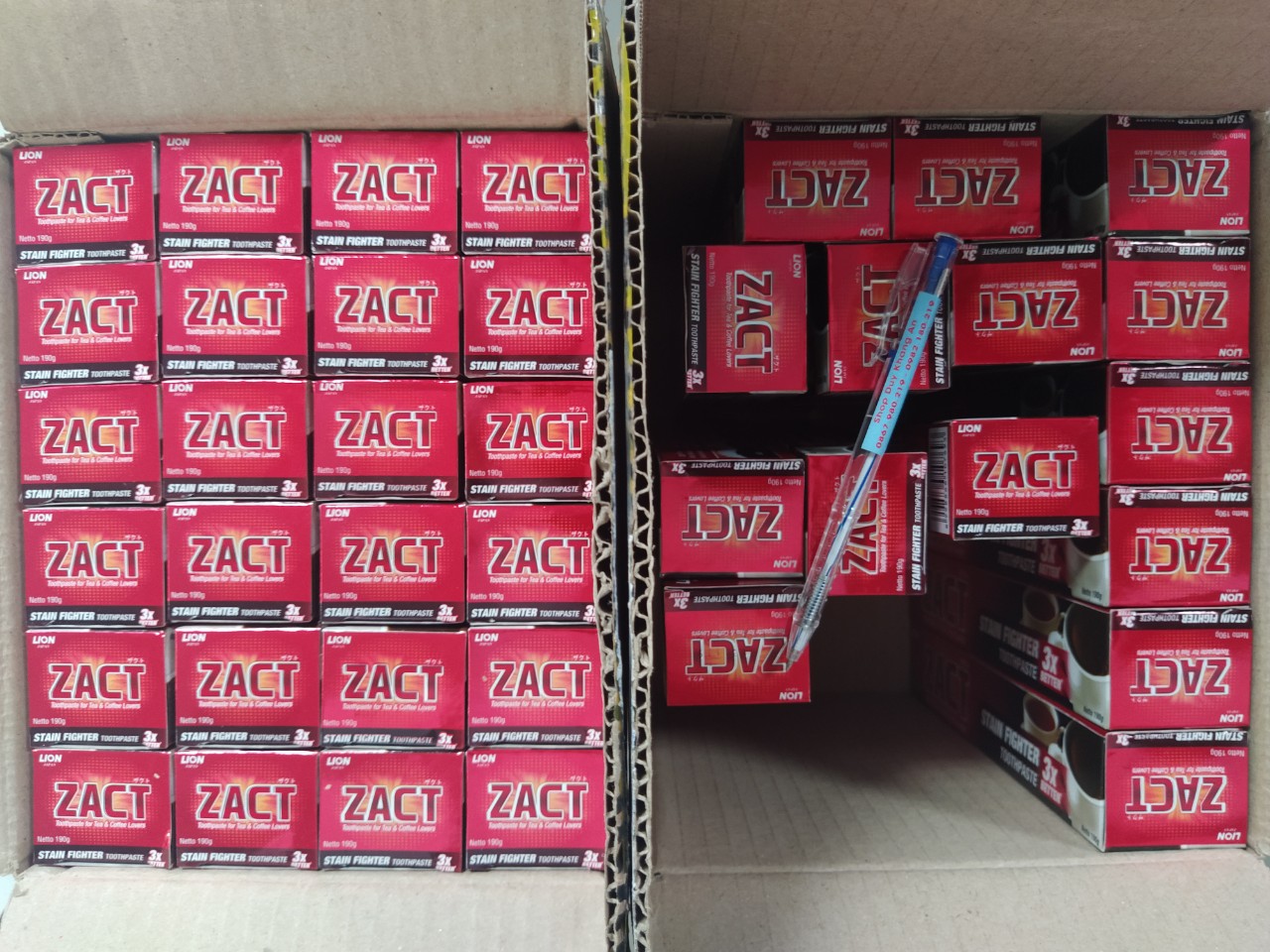 Combo 10 tuýp kem đánh răng Zact 190g nhập Khẩu Indonesia