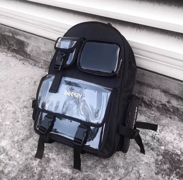 Balo Local Brand Degrey Basic màu đen đi học, đi chơi thời trang