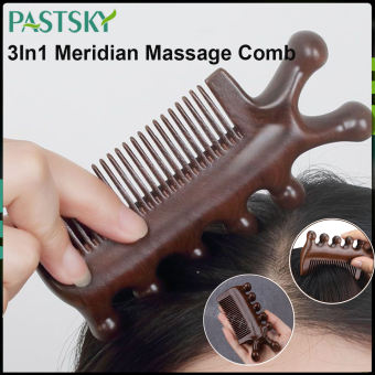 Đầu kinh tuyến Lược Massage gỗ đàn hương lược gỗ thư giãn cạo kinh tuyến Lược Gỗ Massage