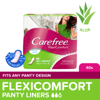 [PANTY LINERS] Carefree FlexiComfort Aloe Vera 40s