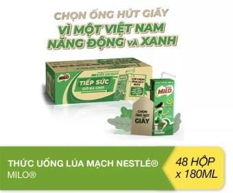 Thùng 48 Hộp Sữa lúa mạch Nestle Milo 180ml