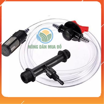 Bộ lọc châm phân bón tự động Venturi 27 kèm dây hút có van điều chỉnh - Bộ Châm Phân Đầy Đủ