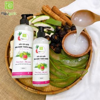 Dầu gội bưởi nha đam Hapuganic giảm rụng tóc, giảm gàu nhờn