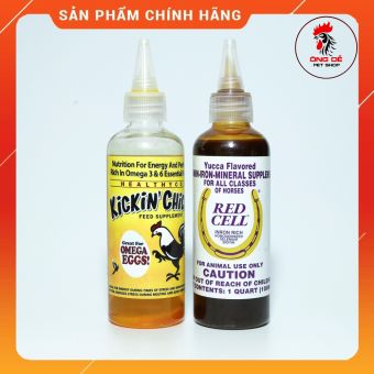 phẩm COMBO REDCELL VÀ KICKIN CHICKEN giúp chiến kê bóng lông tăng cơ bắp Lọ 100ml