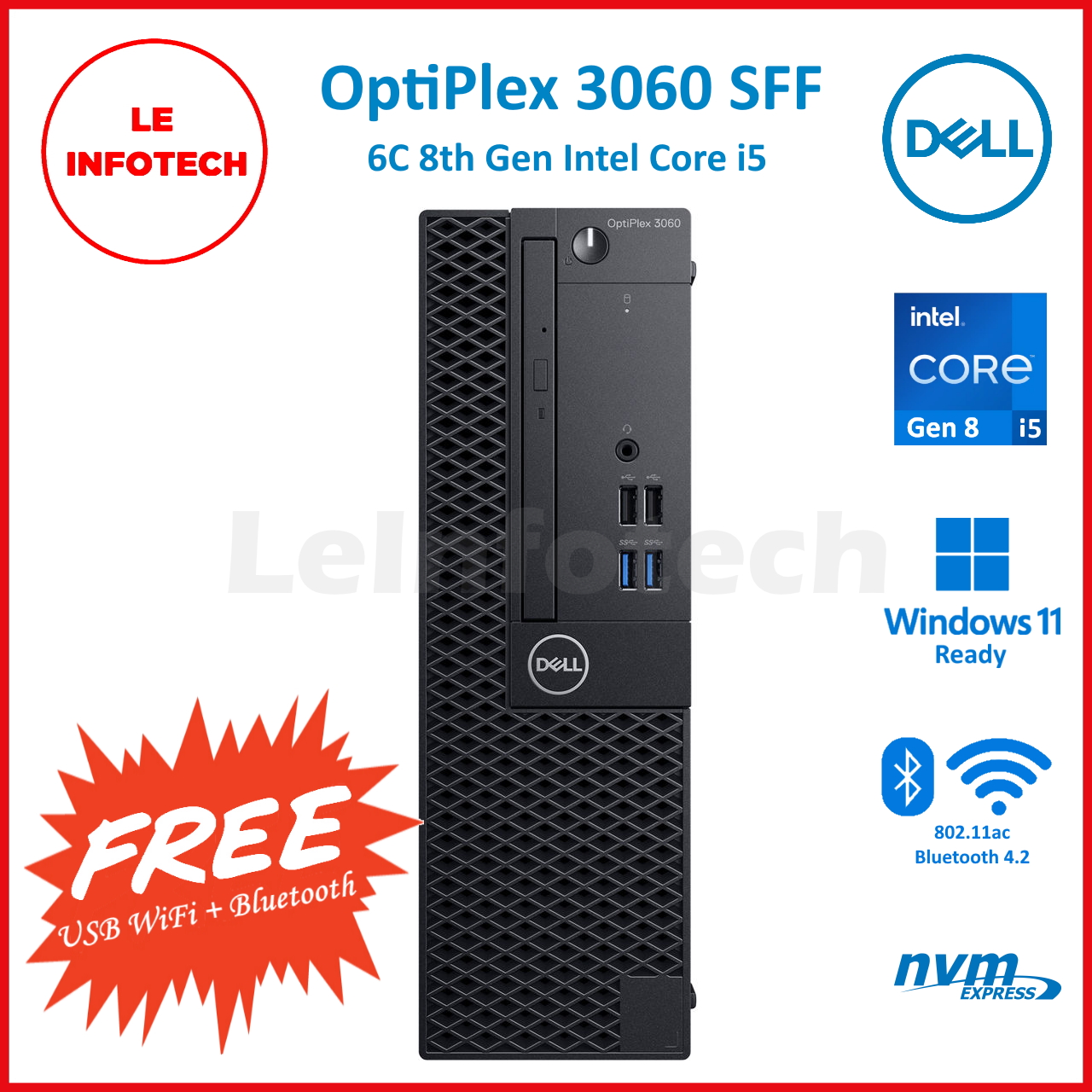 DELL Optiplex 3060 Micro Desktop 6-Cores Intel i5/i7 Gen 8 RAM 8
