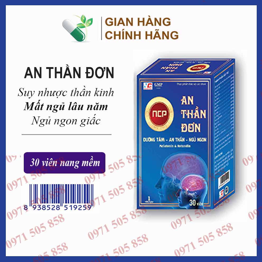 An thần đơn dưỡng tâm, an thần, ngủ ngon - hộp 30v