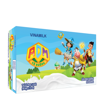 2 Thùng  Sữa dinh dưỡng Vinamilk ADM Gold IQ Có đường Hộp 110ml - 48 hộp/Thùng