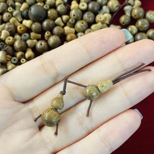 Bầu hồ lô xâu chuỗi 108 hạt gỗ Trầm Hương Tốc & Sánh - Tự làm vòng tay nam nữ