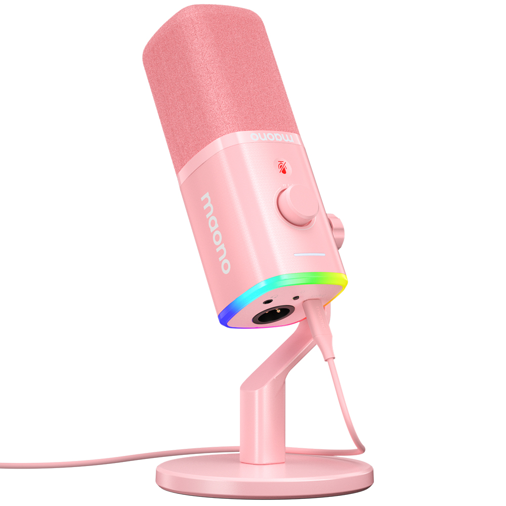 Maono PD100X chế độ kép USB/XLR RGB Micro động với phần mềm maonolink tiếng ồn hủy bỏ cho PC Cho Str