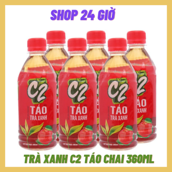 Trà Xanh C2 Vị Táo 1 Lốc 6 Chai
