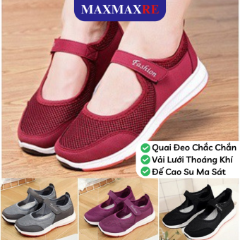 Giày Thể Thao Nữ Tập Gym Đi Bộ Có Quai Dán Siêu Êm Siêu Thoáng