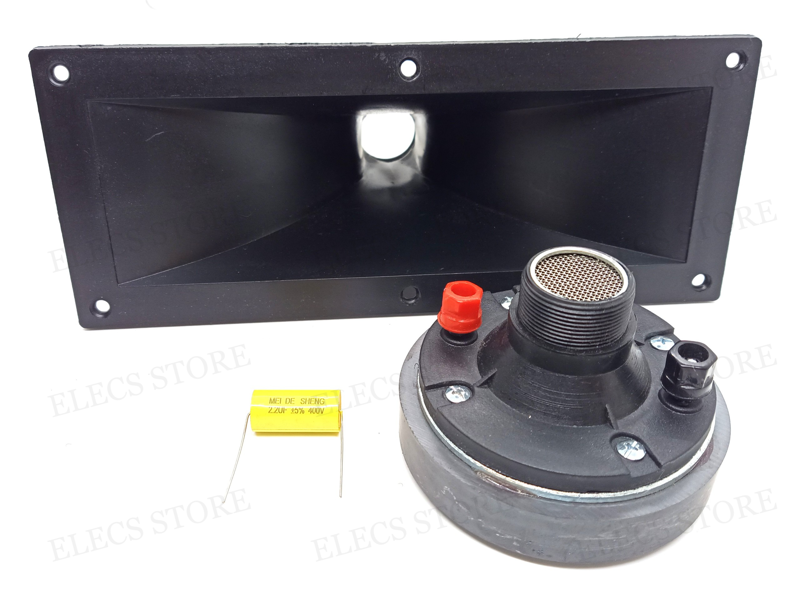 Loa treble kèn 450 + họng kèn 28cm x 11cm + tụ loa treble 2.2uf