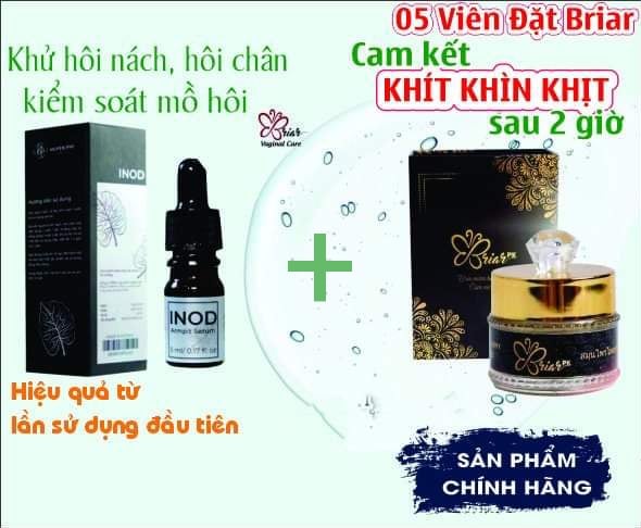 Khử hôi nách Inod Huyền Phi loại bỏ mùi hôi nách, hôi chân giảm thâm không gây ố vàng tặng 05 viên đặt se khít cô bé Briar  (Che tên sản phẩm )