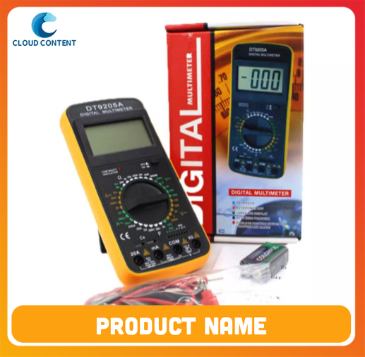 ĐỒNG HỒ ĐO ĐIỆN DIGITAL DT-9205A - Đồng Sửa Chữa Điện Tử - Máy Đo Dòng Điện Trở