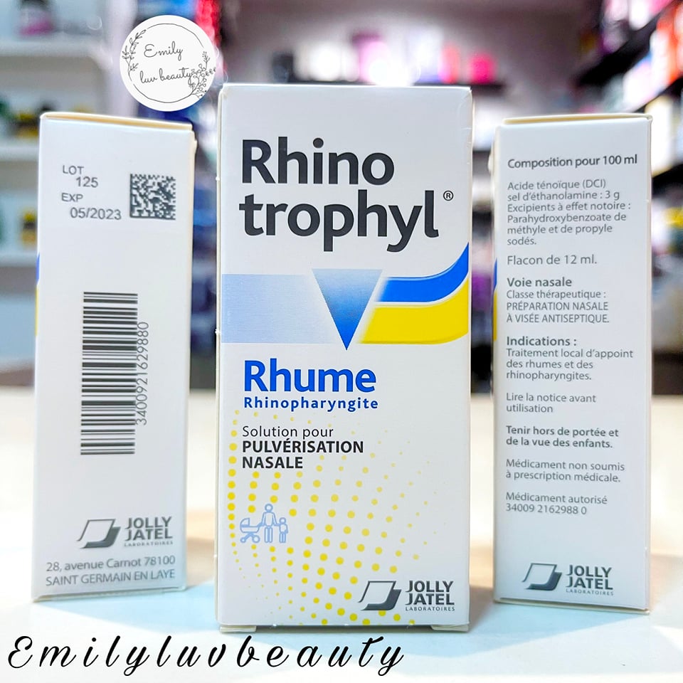 Nhỏ mũi 12ml rhino trophyl pháp giúp chống viêm, kháng khuẩn cho bé từ 0m+