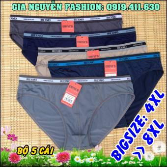 SIZE ĐẠI: Bộ 5 Quần lót Big Size Thun lạnh cho người mập từ 80kg đến 150kg