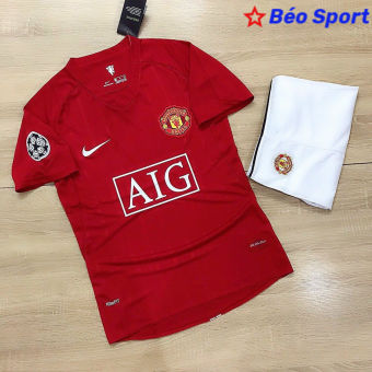 Áo Bóng Đá CLB Manchester United- Chuẩn Mẫu Thi Đấu - Mùa Giải 2008 - Vải Polyeste Siêu Thoáng-Siêu Bền
