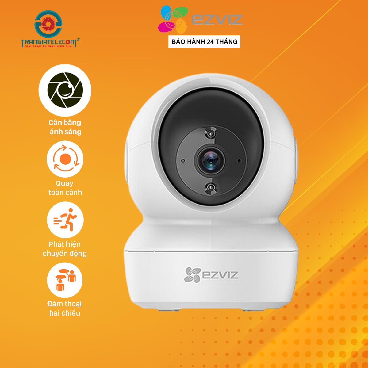 Camera wifi ezviz c6n không dây xoay 360 độ - trangiatelecom