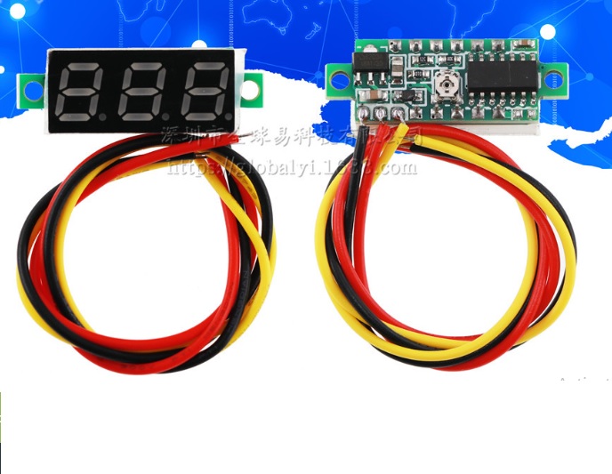 Vol kế dc mini 0,8inch 0-100v 3 dây