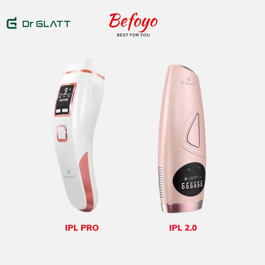 Máy triệt lông tại nhà dr glatt ipl 2.0 - máy tẩy lông trẻ hóa làn da dr glatt ipl pro công nghệ đức, bảo hành 24 tháng