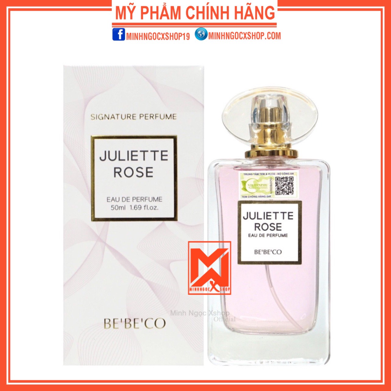 Nước hoa Bebeco nước hoa Bebeco Juliette Rose Eau De Perfume 50ml chính hãng