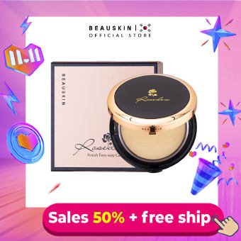 Phấn phủ Siêu mịn - Kiềm dầu Beauskin Rosedew Two Way Cake 12g - Hàn Quốc Chính Hãng