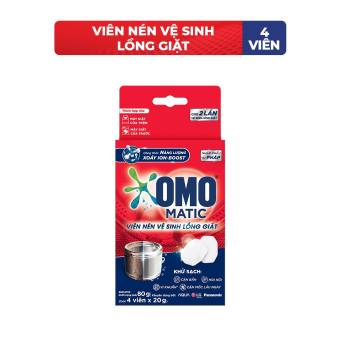 Hộp 4 Viên Nén Vệ Sinh Lồng Giặt OMO Matic 80gr