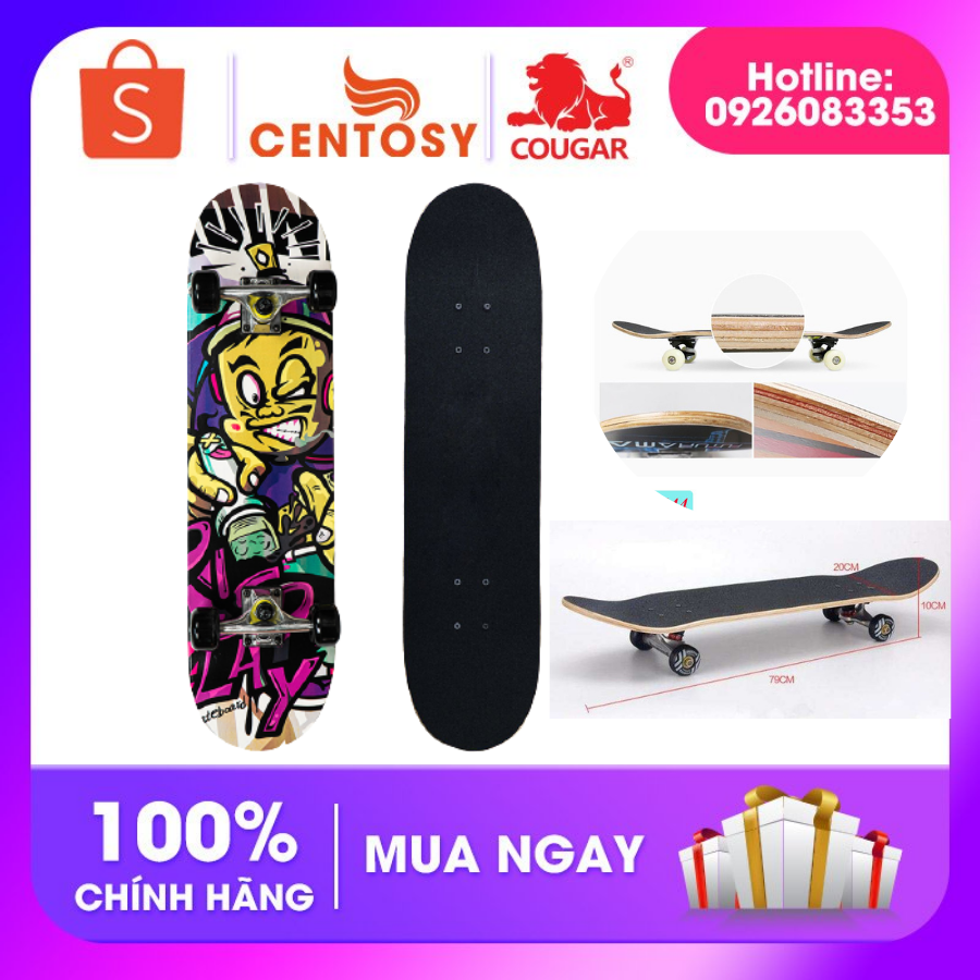 Ván Trượt Bensai, Chất Liệu Gỗ Ép Cao Cấp, Tải Trọng Lên Đến 60KG