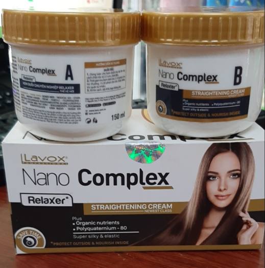 Thuốc duỗi tóc Lavox nano complex phục hồi tóc mini tại nhà (Tặng cặp Bao tay )