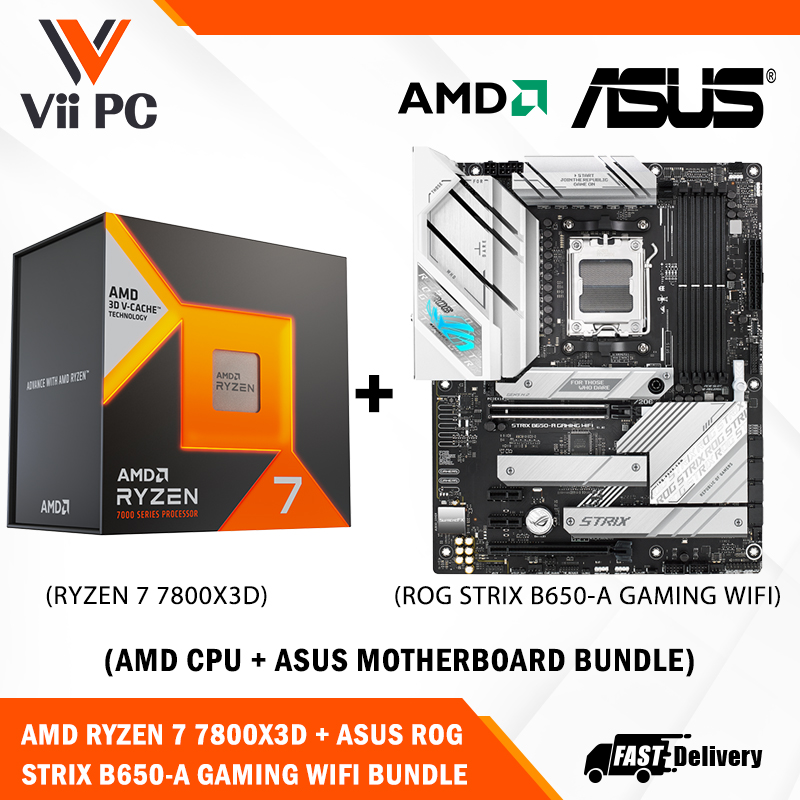 Amd Ryzen 7 7800X3D Bundle With Asus Rog Strix B650-A Gaming Wifi