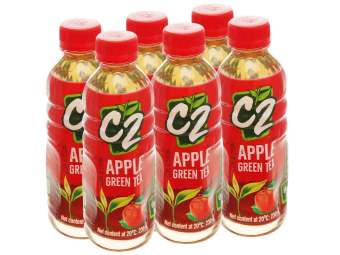 Lốc 6 chai trà xanh C2 hương táo 230ml