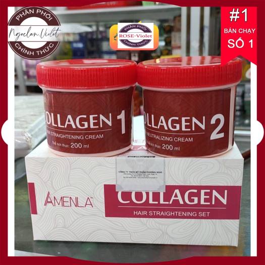 Thuốc duỗi tóc lavox, Lacei, Collagen phục hồi tóc [200mlx2]