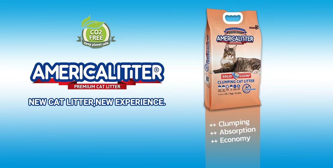 Cát Vệ Sinh Cho Mèo America Litter 10L siêu vón siêu hút mùi không bụi