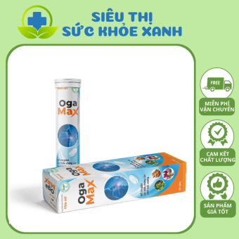 Viên Sủi Oga Max Hỗ Trợ Làm Thông Ngạt Mũi Tăc Mũi Chảy Nước Mũi - Tuýp 20 viên